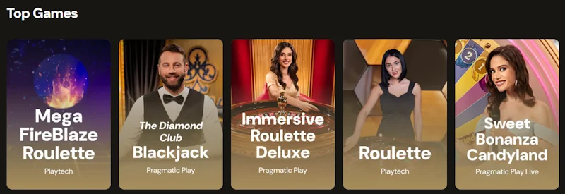 Luckyone Casino live games