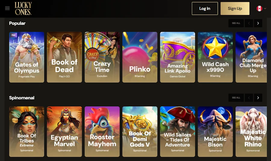 Luckyone Casino games